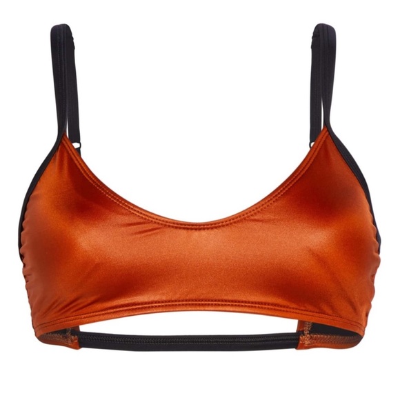 Zella Ladder Back Bikini Top in Rust / Brick - Picture 2 of 16